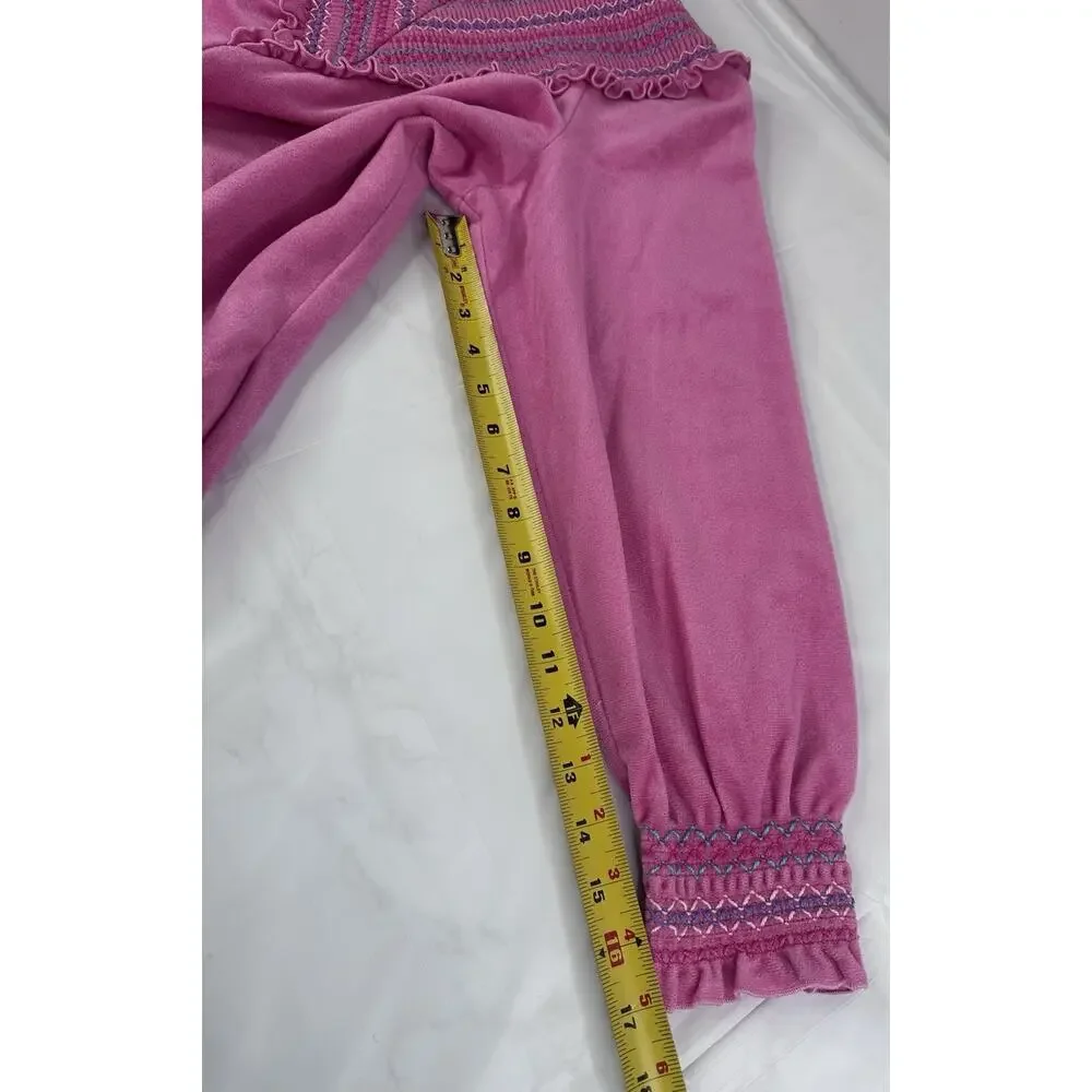 Vintage Evelyn Pearson Nightgown Womens M Long Sleeve 70s Loungewear Cottagecore